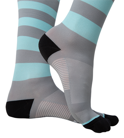 Capa Maternity Compression Socks-Teal Stripe 432x480
