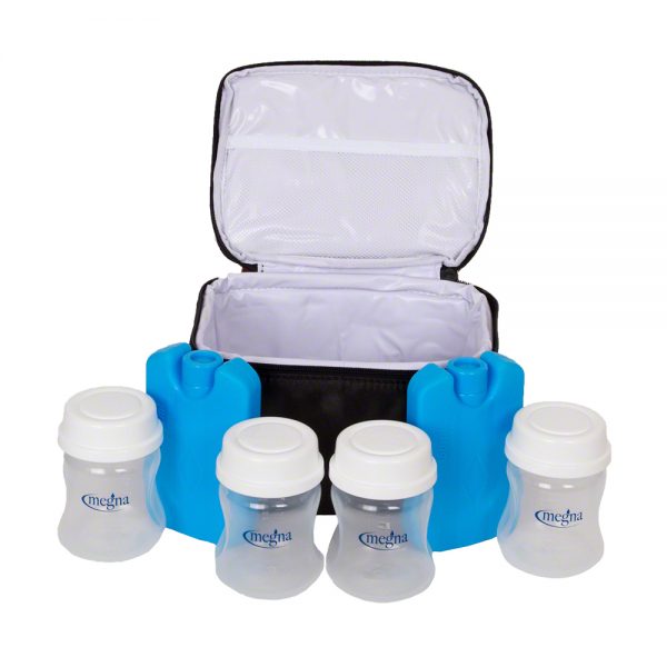 Megna Breast Pump Full Set Cooler with Bottles and ice packs