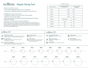 Willow Sizing Chart